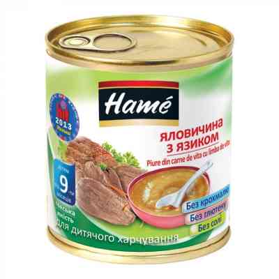 Детское пюре Hame говядина с языком, 100 г (8595139764845) Винница
