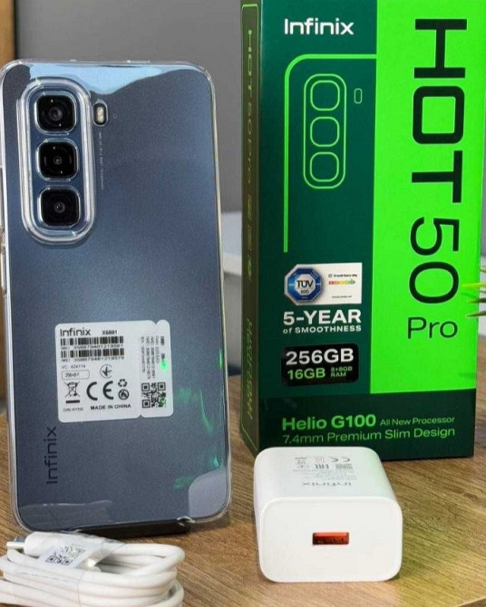 Смартфон Infinix Hot 50 Pro 8/256Gb. NFC 120Hz. Black. Киев - изображение 6