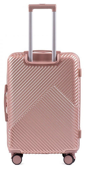 Валіза пластикова WINGS WN01 велика золотисто-рожева Київ - фото 3