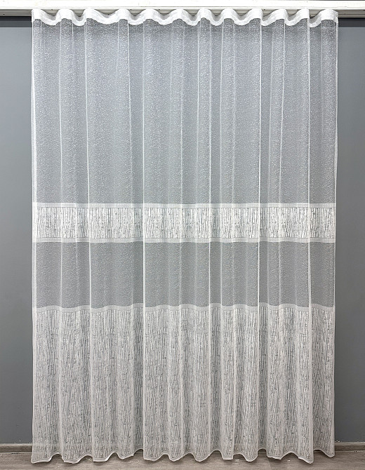 Тюль жаккард, цвет молочный 1644т Киев - изображение 8