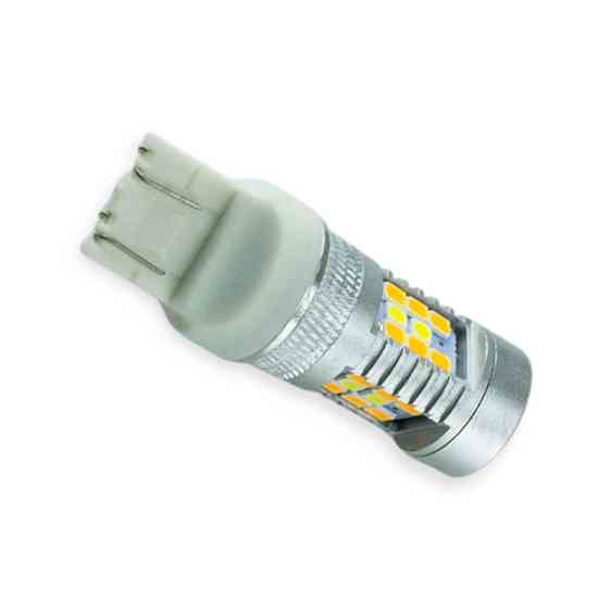 Автолампа БЦ 12-21 5 WHITE YELLOW 7443 на TESLA светодиодная Мукачево