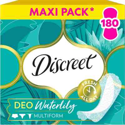 Ежедневные прокладки Discreet Deo Waterlily 180 шт. (8700216859226) Винница