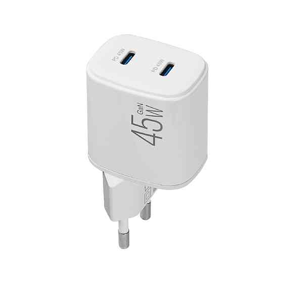 Сетевое зарядное устройство Brevia ePowerGaN PD45W 2xUSB-C белый Львов