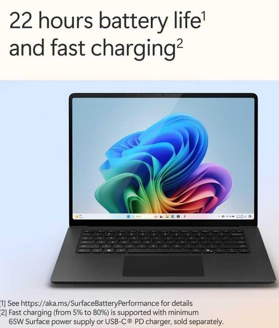 Ноутбук Microsoft Surface Laptop 7 Copilot+ PC Black (ZHI-00001) Киев - изображение 1