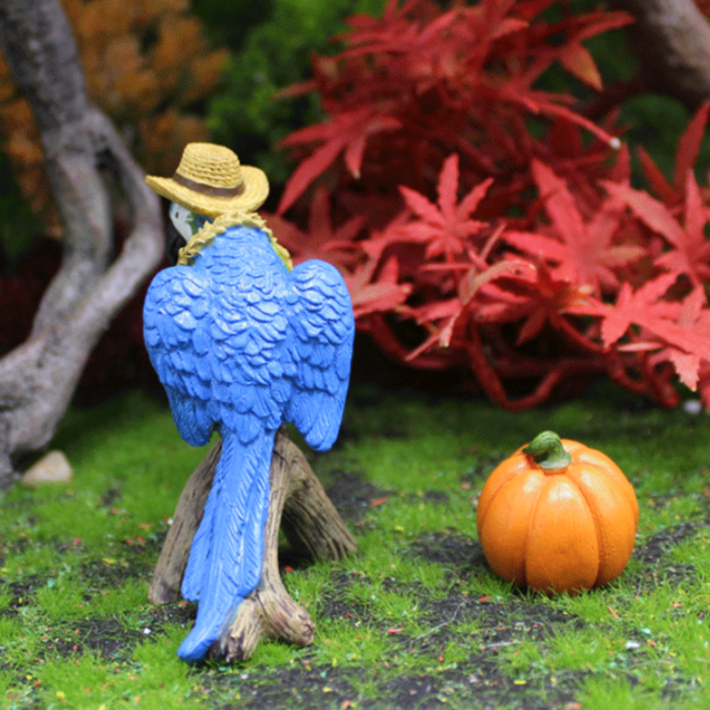 Дон Амиго фигурка попугая Ара с тыквой 8.5 х 6.5 см для мини-сада и декора Одесса - изображение 5