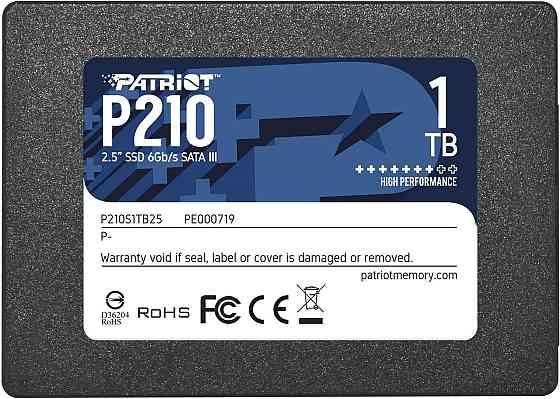 Накопичувач SSD Patriot P210 1TB 2.5" 7mm SATAIII 3D QLC Київ