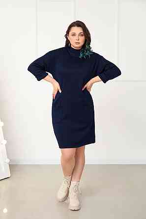 Тепла сукня з двосторонньої ангори "Debra" оптом | Батал Київ