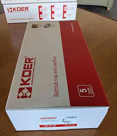 Сифон для ванни Koer BD-04-05 1 1/2'' напівавтомат з переливом, без ревізії   ( KR5443 ) 29954 Харків