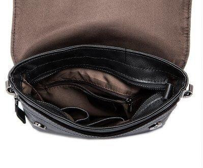 Кожаный мужской мессенджер Vintage 14884 Черный Киев - изображение 10