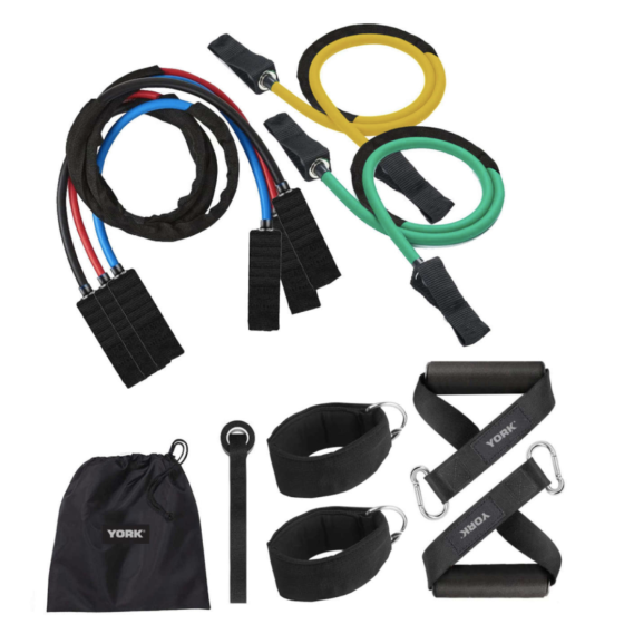 Набір еспандерів трубчастих з ручками York Fitness, 5 кольорів Київ