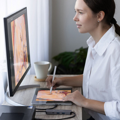 Концентратор J5create USB-C + USB A to 2xUSB + USB-C switch hub (JCH462-N) Винница - изображение 6