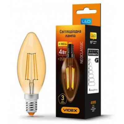 Лампочка TITANUM Filament C37 4W E14 2200K бронза (TLFC3704142A) Вінниця