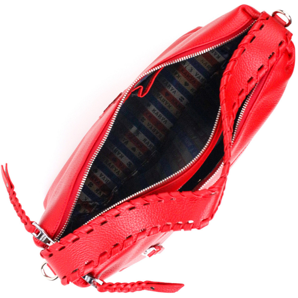 Вмістка жіноча сумка KARYA 20849 шкіряна Червоний Київ - фото 4