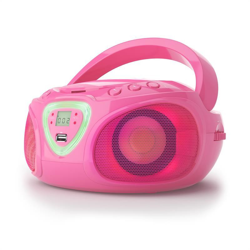 Roadie CD Boombox FM Radio Light Show CD-плеєр Bluetooth 5.0 Рожевий (Німеччина, читати опис) Рівне - фото 4