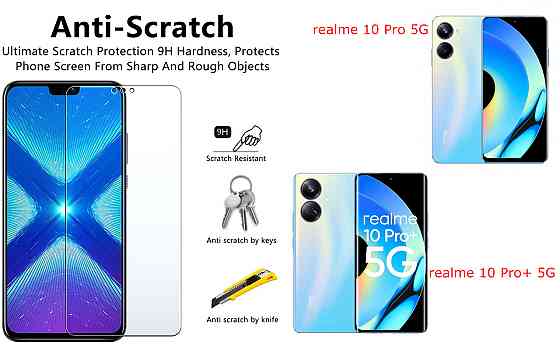 Защитное стекло NeoGlass для realme 10 Pro 5G, realme 10 Pro+ 5G – ультрапрозрачное и устойчивое Киев