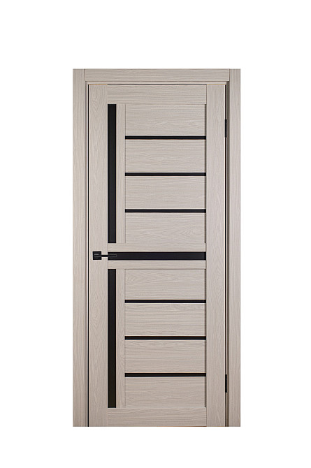 Двери Sun Doors Диана New Дуб дымчатый + Черное стекло 70*200 см Межкомнатные двери с стеклянными вставками Киев - изображение 1