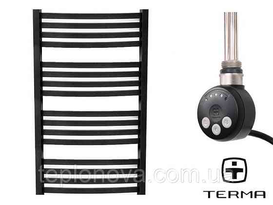 Электрический Полотенцесушитель Черный Плоский 960х500 Terma Dorota Черновцы