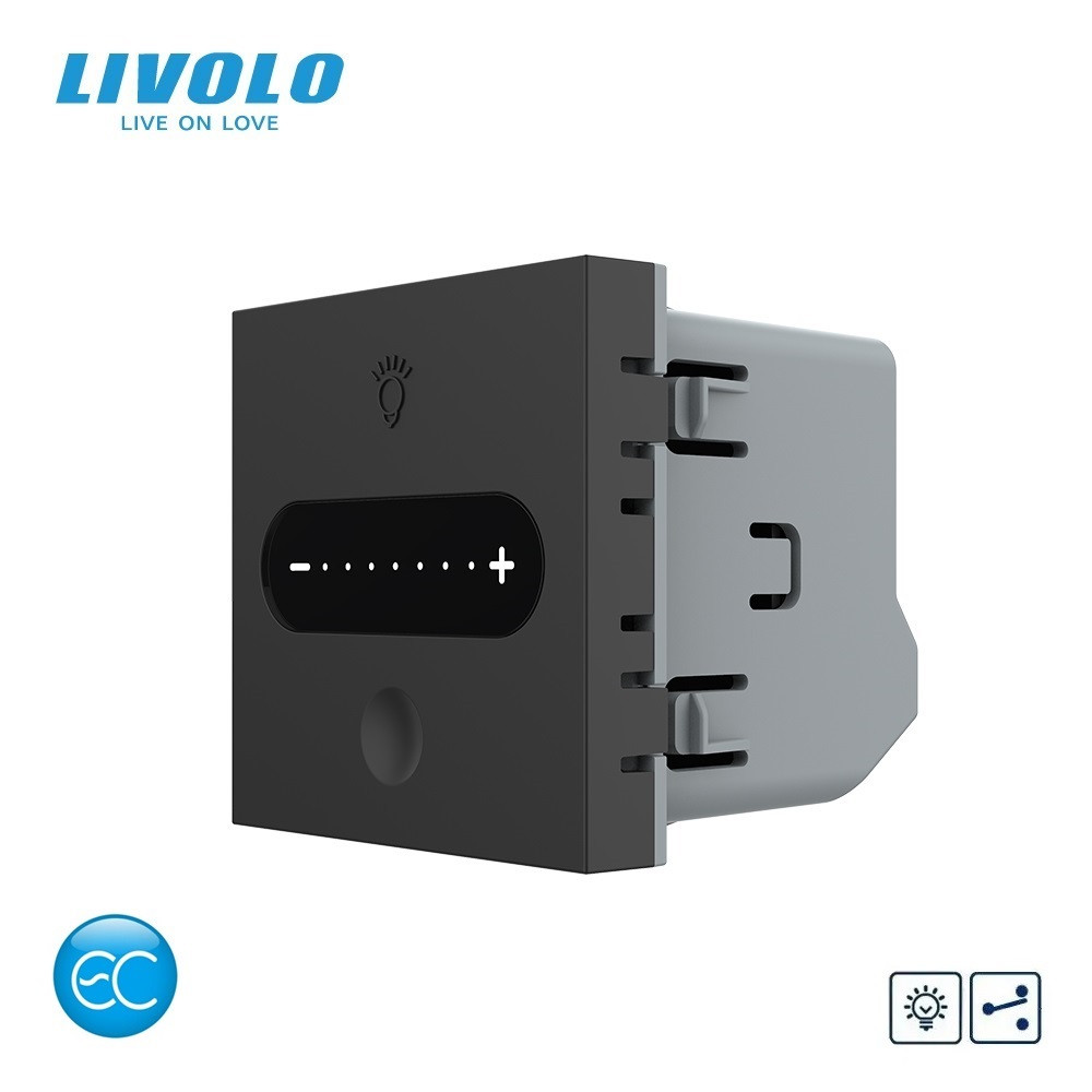LIVOLO Розумний сенсорний димер LIVOLO, чорний, прохідний / перехресний, 2А 230В, без нейтралі, Коломия - фото 4
