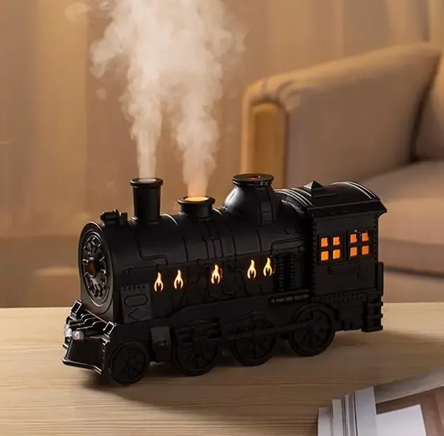 Паровой увлажнитель воздуха Поезд с подсветкой, увлажнитель аромадифузор для дома NM2100 Коломия - фото 1