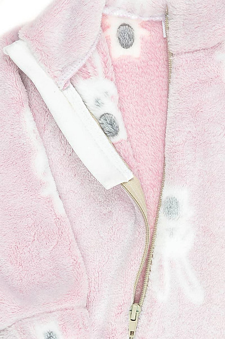 Теплый комбинезон для малышей, велсофт розовый топ Крохатушка одяг Киев - изображение 2