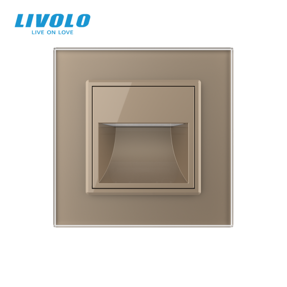 LIVOLO Світильник для сходів підлоги золотий, матове скло, 2700K, 230В, 0.35Вт LIVOLO Коломыя