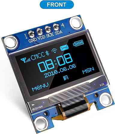 Дисплей OLED SSD1306 I2C 4pin 0.96" 128x64 графічний для Arduino синьо-жовтий Київ