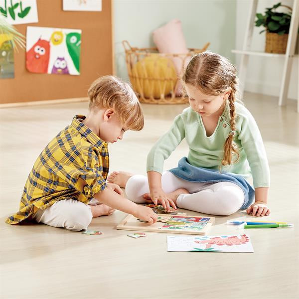 Пазл Hape Динозавры с раскраской (E1641) Харьков - изображение 19