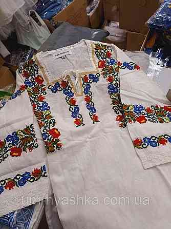 Жіноча лляна вишиванка "Троянда" Кривий Ріг