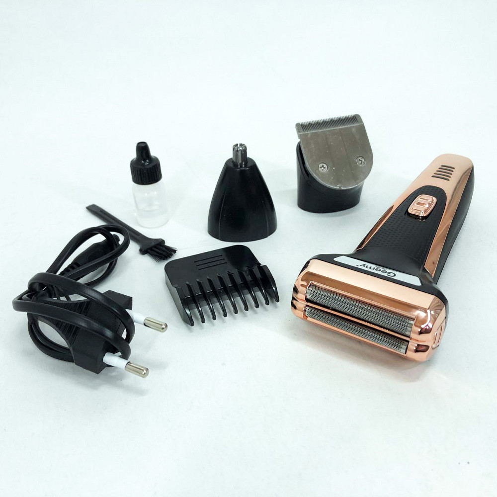 Компактна електробритва чоловіча GEMEI GM-598, Акумуляторна машинка для стрижки, Портативна бритва LA-89 Львів - фото 10