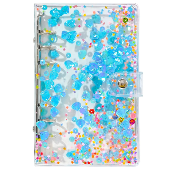 Блокнот-планер для финансов формат А6,планер бюджета и хранения денег,органайзер прозрачный с блестками Каменец-Подольский