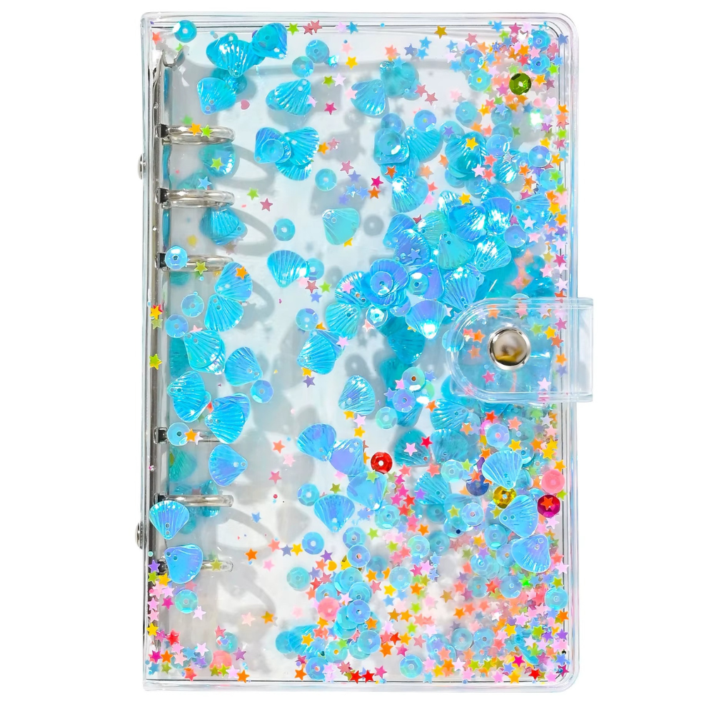 Блокнот-планер для фінансів 12,5х19,5 см, планер бюджету та зберігання грошей, органайзер прозорий з блискітками Кам'янець-Подільський - фото 2