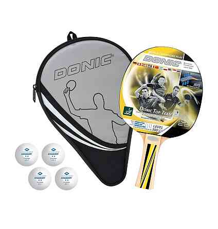 Набор для пинг-понга Donic Top Team 500 Gift set (ракетка+чехол+4мягкая) 788451 Вишнёвое