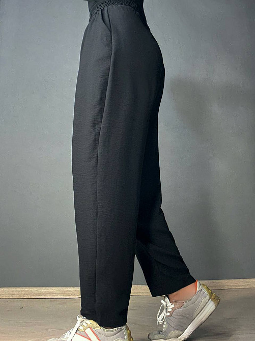 Брюки женские 0716 MOM шелковые с карманами черные, черный, L Киев - изображение 12