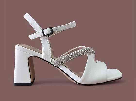 VIDORCCI Босоніжки жіночі літні стильні на підборах білі натуральна шкіра VIDORCCI NV72853H-S66 Коломия