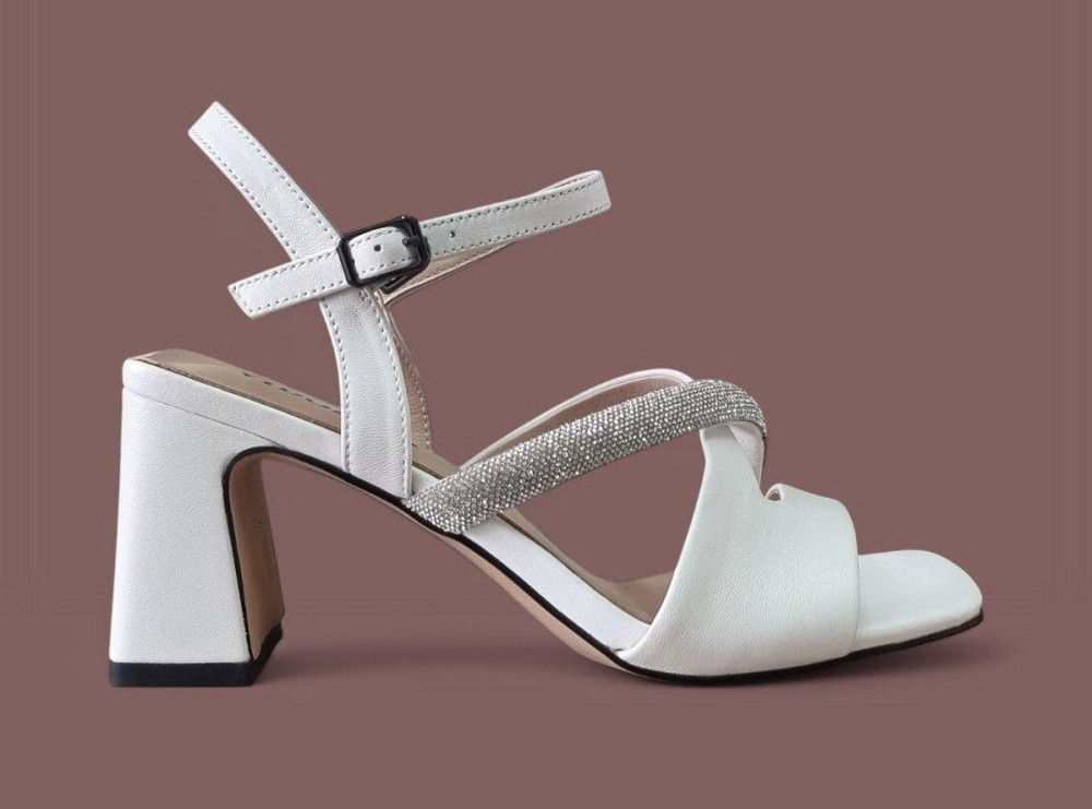 VIDORCCI Босоніжки жіночі літні стильні на підборах білі натуральна шкіра VIDORCCI NV72853H-S66 Коломыя - изображение 1