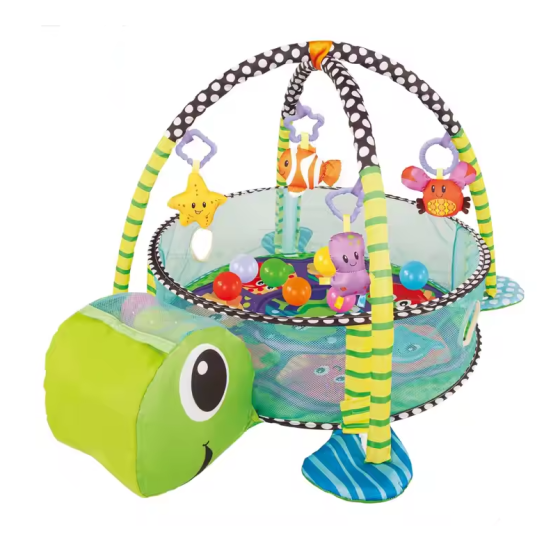 Развивающий коврик для детей, манеж с дугами и шариками, детский коврик, модель Черепаха Каменец-Подольский