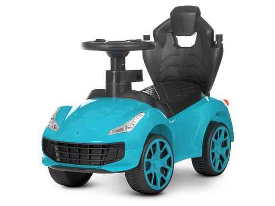 Дитяча машинка каталка толокар з ручкою SPOKO SP-608 для дітей Синій Київ