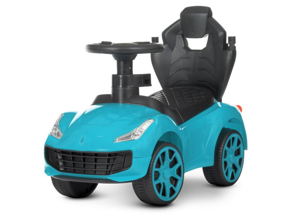 Дитяча машинка каталка толокар з ручкою SPOKO SP-608 для дітей Синій Київ - фото 5