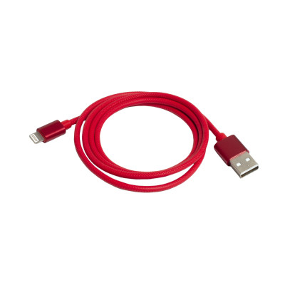 Дата кабель USB 2.0 AM to Lightning 1.0m 2.4A red Patron (CAB-PN-LIGHT-1M-R) Вінниця - фото 1