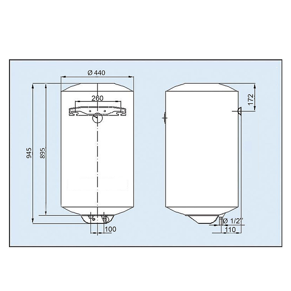 Водонагрівач LEOV LV Dry 100 l сухий тен (100L D) Тернопіль - фото 5