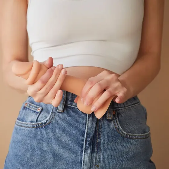 Реалістичний фалоімітатор Strap-On-Me Sliding Skin Realistic Dildo Vanille - S, ефект рухливої шкіри Львів