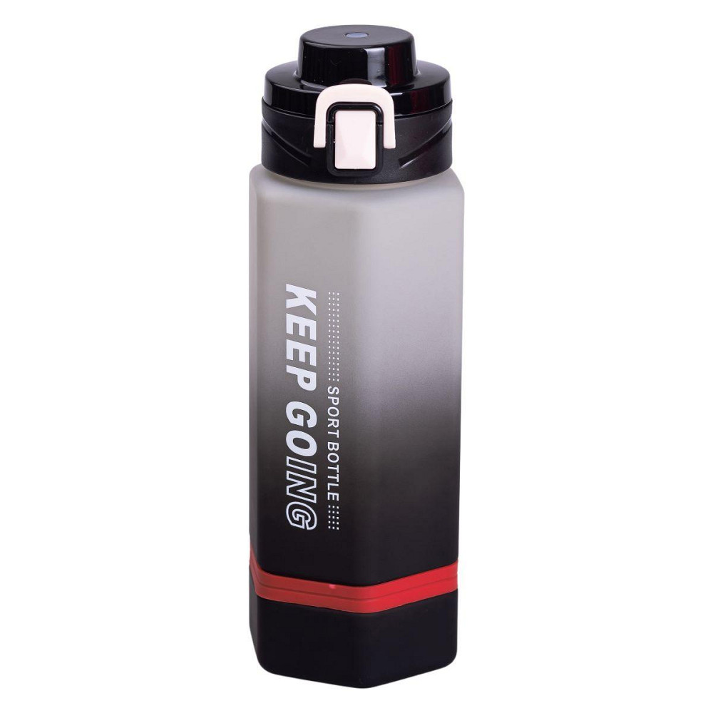 Пляшка для води 650 мл пляшечка з поїлкою для спорту та школи 23 см Keep Going Чорна HP-14-47B Київ - фото 1