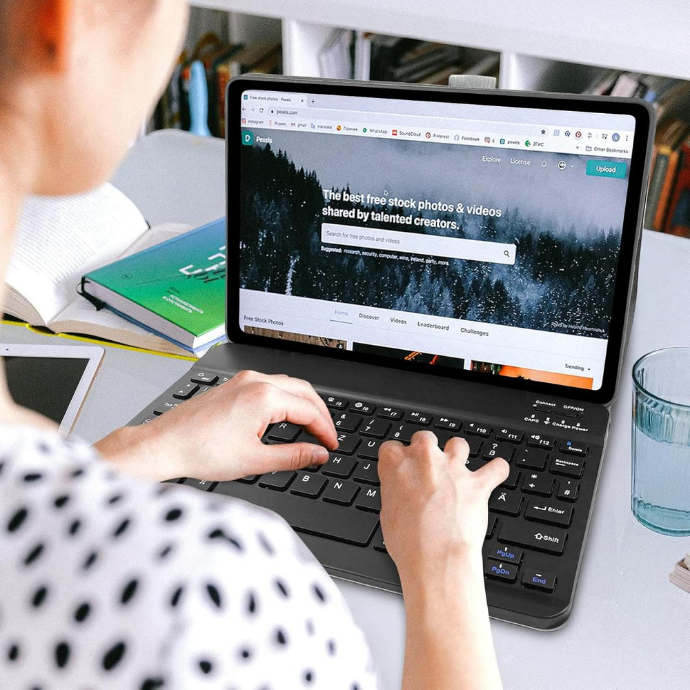 Клавіатурний чохол для Lenovo Tab M10 Plus (3rd Gen) 10.61" TB125FU/TB128FU/TB128XU QWERTZ знімний бездротовий чорний Київ - фото 2