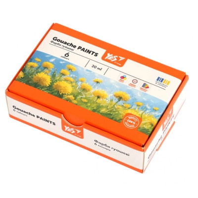 Гуашевые краски Yes Orange Line 6 кольорів по 20 мл (230430) Винница - изображение 1