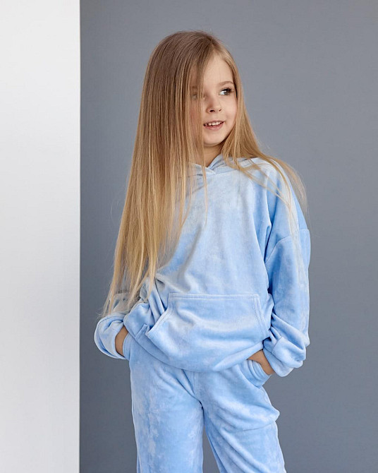 Детский велюровый костюм Кенгуру Голубой 110-116 Харьков - изображение 2