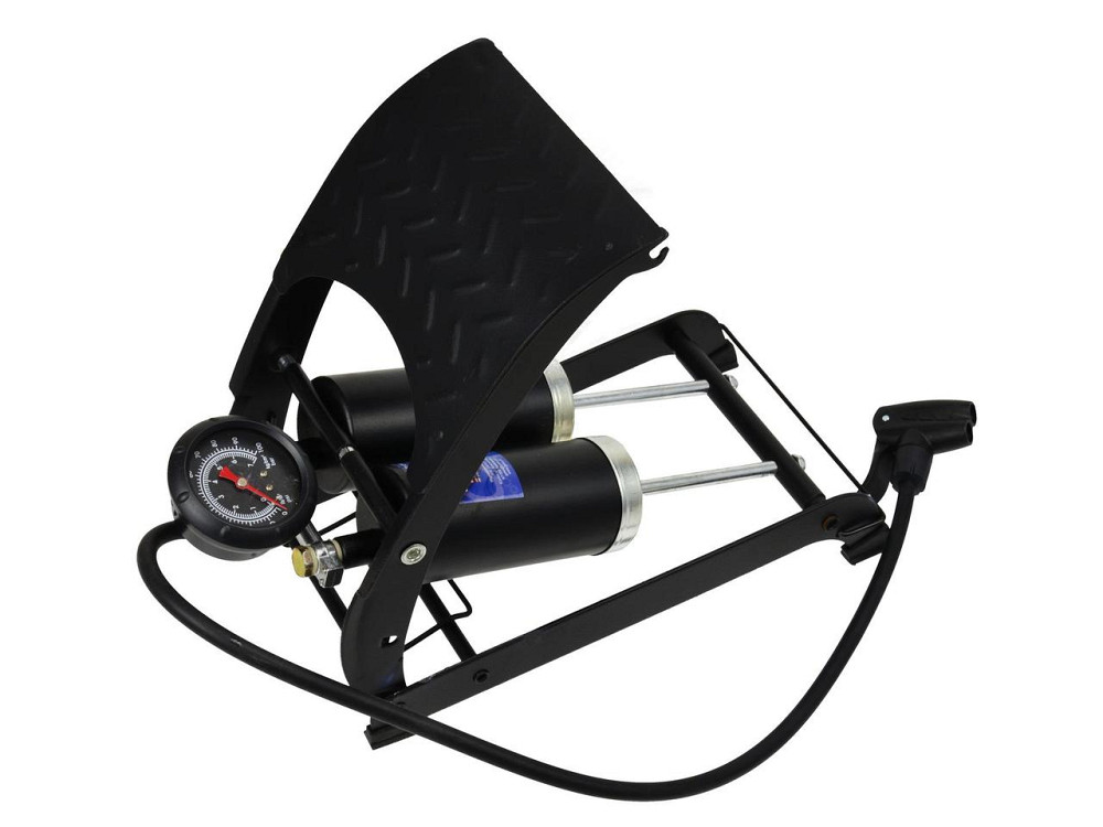 ПневмоНасос ножний двопоршневий з манометром "GEKO" Киев - изображение 1