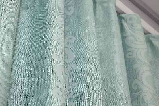 Комплект готових штор VR-Textil Льон № 1157ш Блакитний 140х270 см 2 шт (39-765 ) Київ