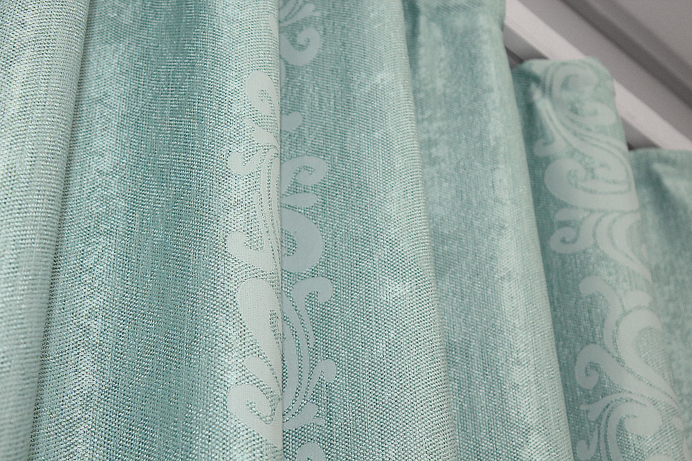 Комплект готових штор VR-Textil Льон № 1157ш Блакитний 140х270 см 2 шт (39-765 ) Київ - фото 6