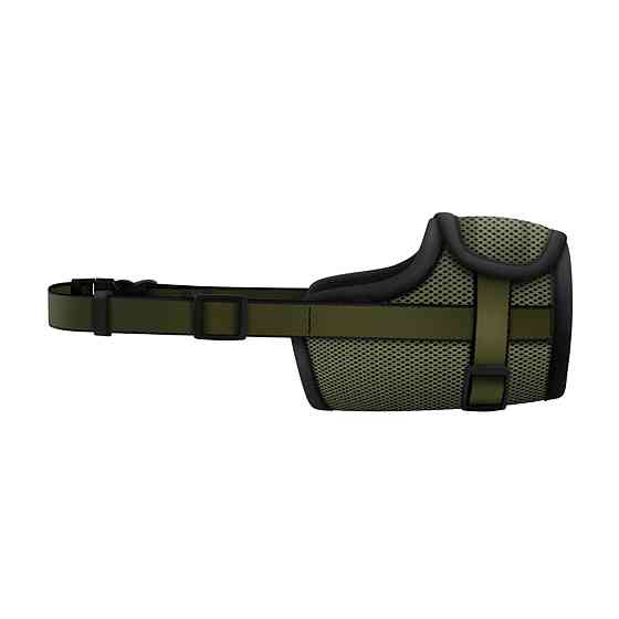 Намордник из сетки для собак WAUDOG PRO, пластиковый фастекс, размер XL, О 35-43 см, хаки Киев