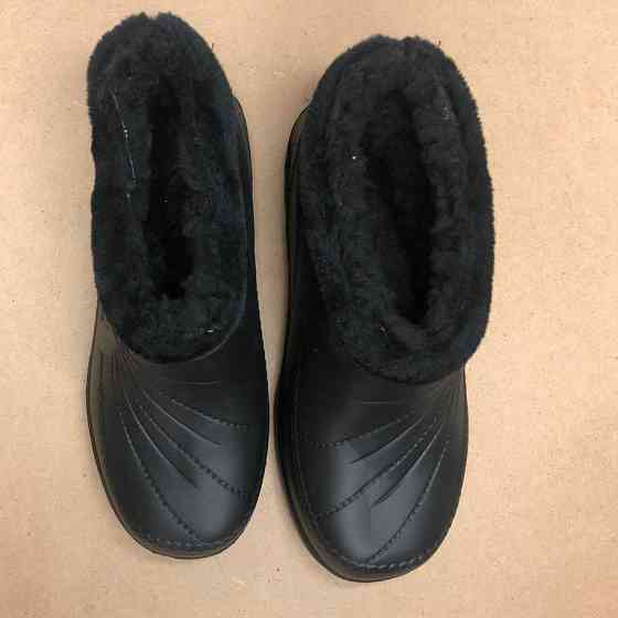 Бурки женские меховые 39р, Галоши женские на меху хаки, галоши пена Теплые тапочки чуни RM-64 Львов